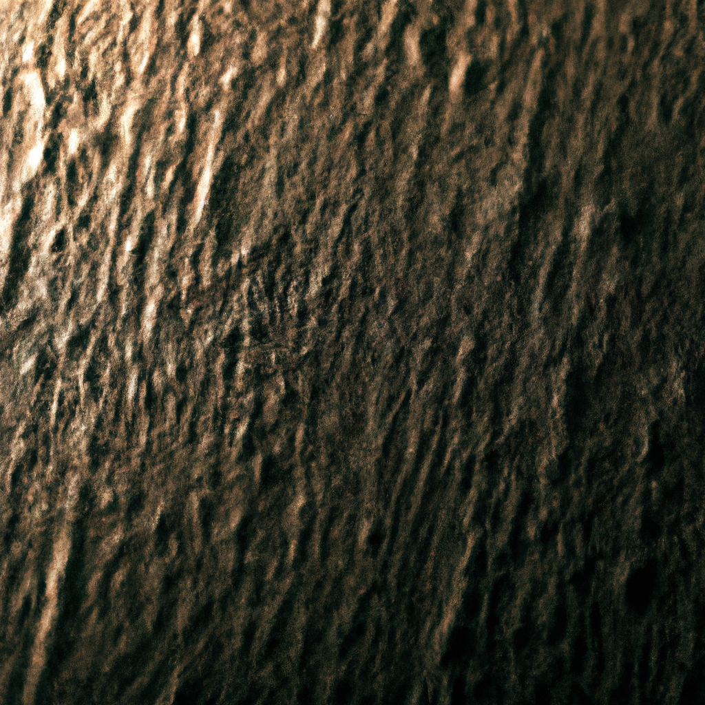 Closeup of a textured clay surface with fine grooves and soft reflections